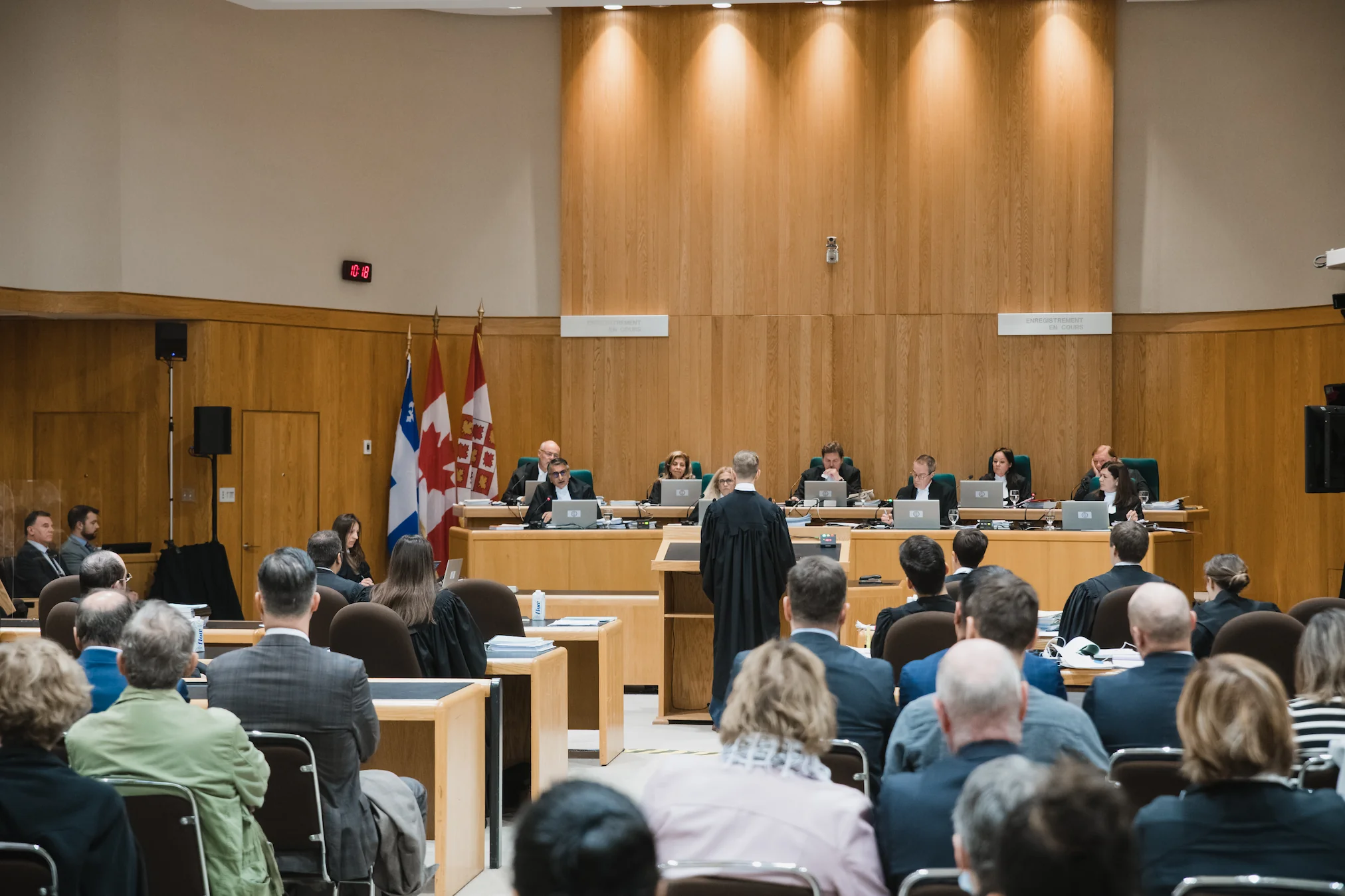 The Supreme Court of Canada hearing an appeal in Quebec City in 2022
