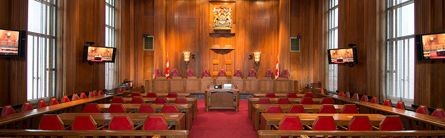 Salle d'audience de la Cour suprême du Canada