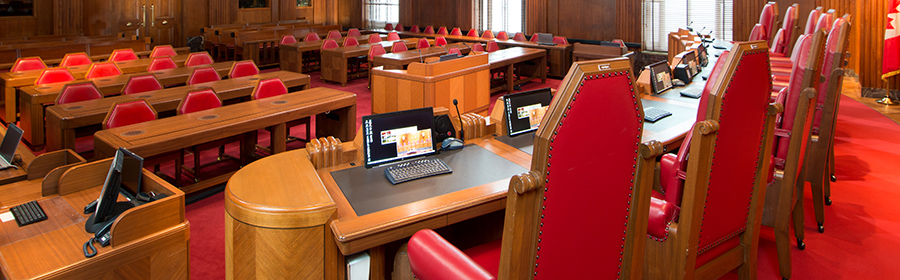 Salle d'audience de la Cour suprême du Canada