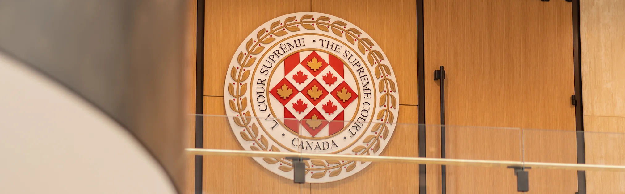 The doors to the main courtroom of the Supreme Court of Canada